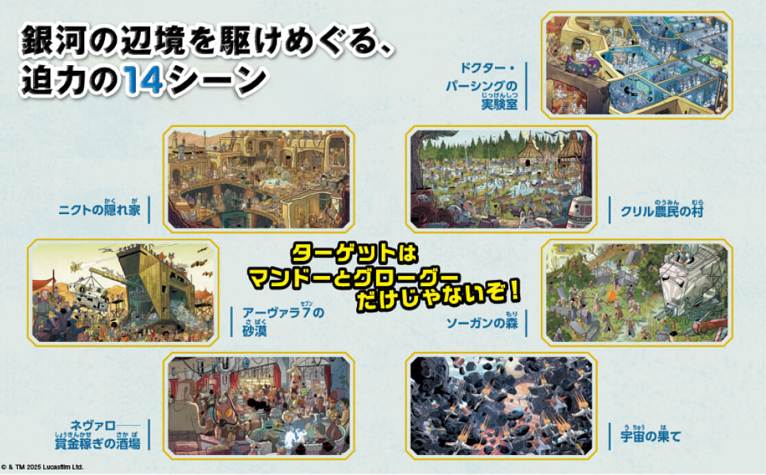 ロケーション 砂の惑星アーヴァラ7の中心地 ジャワ族の巨大輸送車（サンドクローラー） マンダロリアンの鋳造場 ネヴァロの町 ソーガンの酒場 ソーガンの村